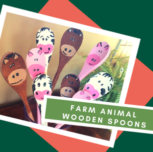 Farm Animal Wooden Spoons