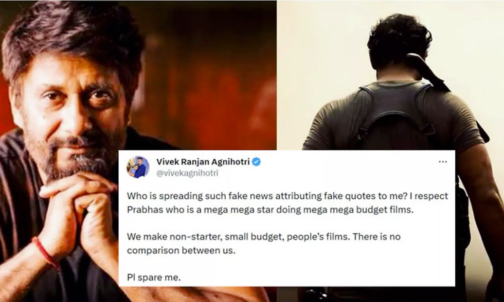 I didn't say that about Prabhas..Bollywood director Vivek Agnihotri..💭🚫