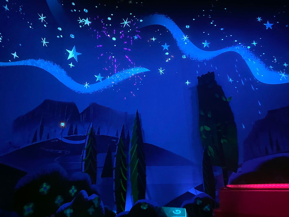 Starry Night in Mickey and Minnie’s Runaway railway at Disneyland (photo: Dr. Lauren Kilroy-Ewbank)