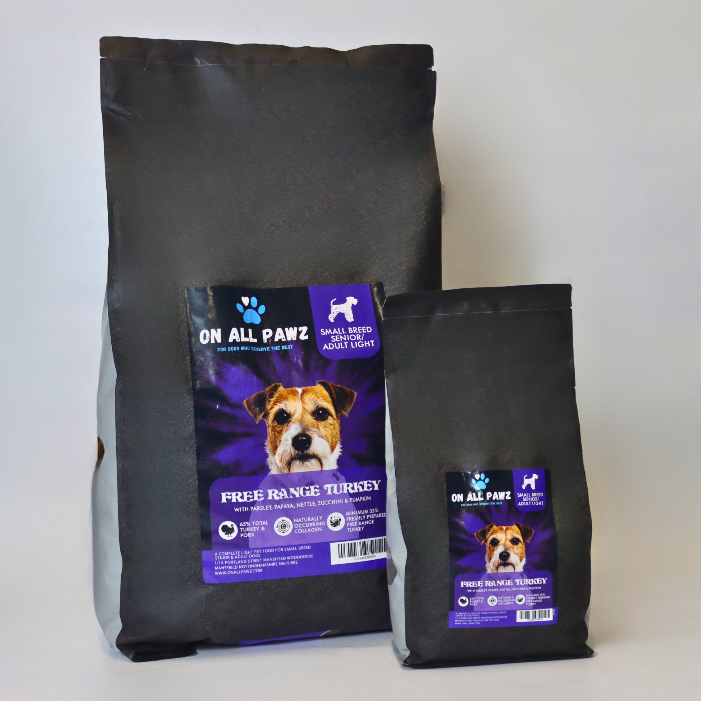 Turkey Senior & Light Complete Dog Food | Grain Free | 65% Meat | Superfoods