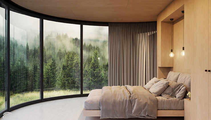 With a bog curve windows
