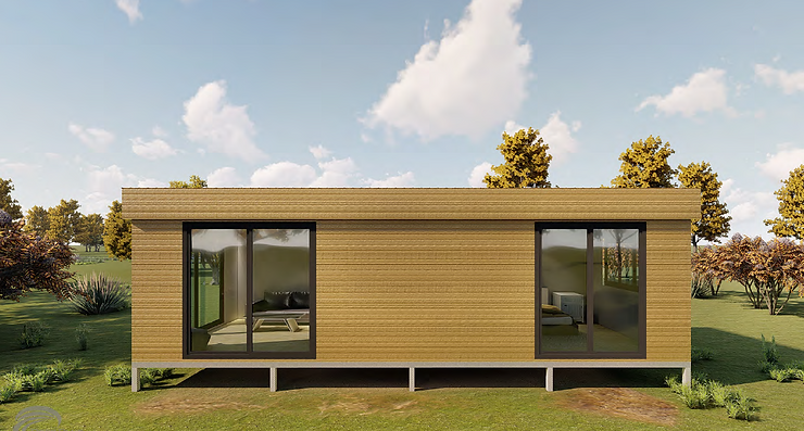 . With a size of 10mx4m, it provides a total area of 40m², which includes one living area, one kitchen, one bedroom, and one bathroom.