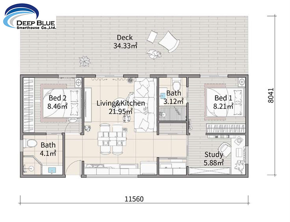 granny flat floor plan