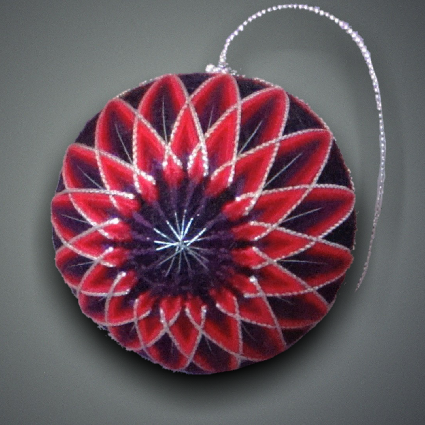 Red & Navy Blue Temari Ball