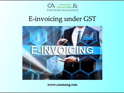 Electronic Invoice System in GST