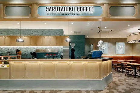 カフェ内装 レンガ・ブリックタイル 施工事例