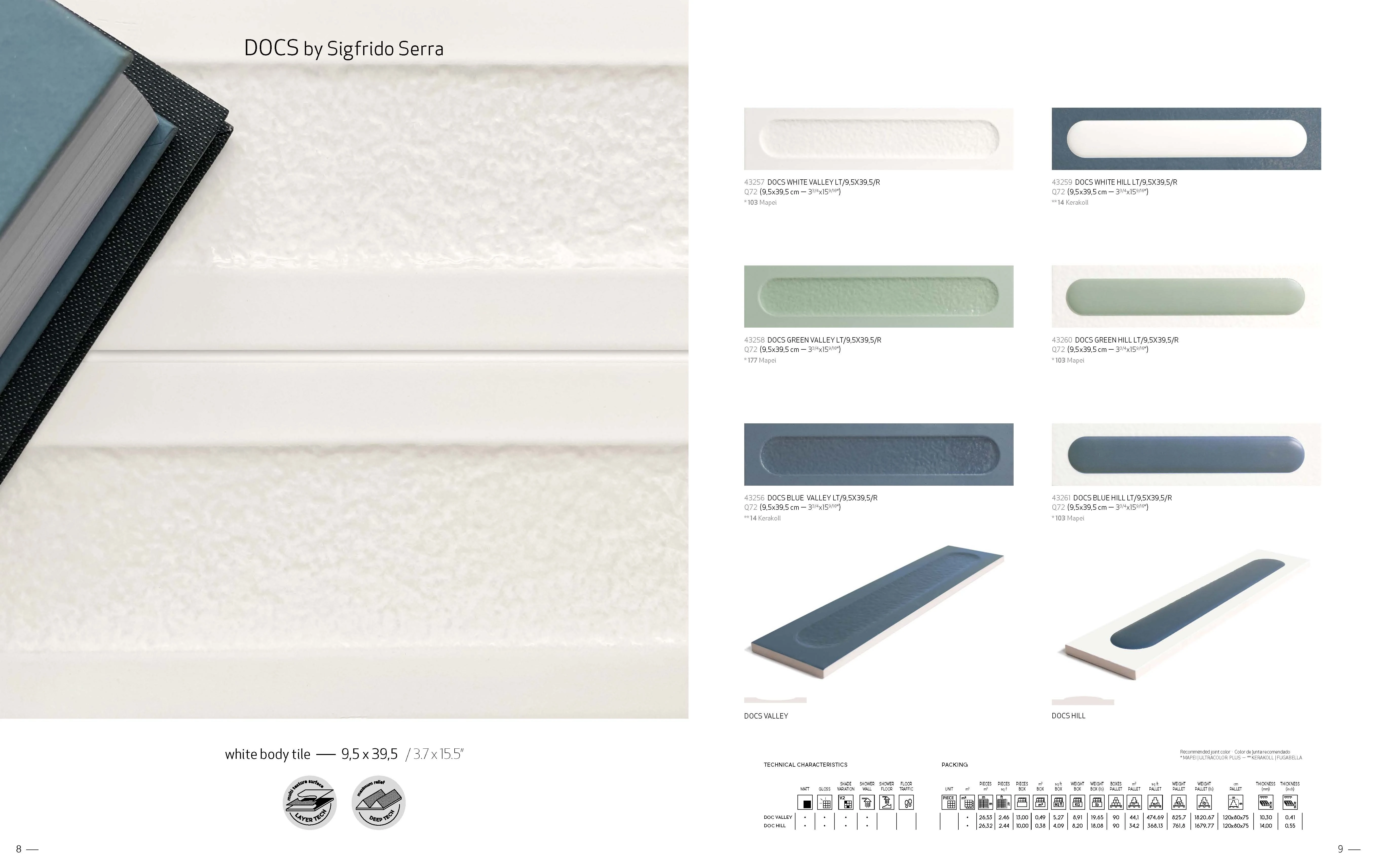 立体タイルDOCS by Sigfrido Serraのカタログページ｜Valley・Hillのレリーフ形状3