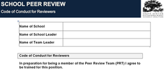 School Peer Review Code of Conduct