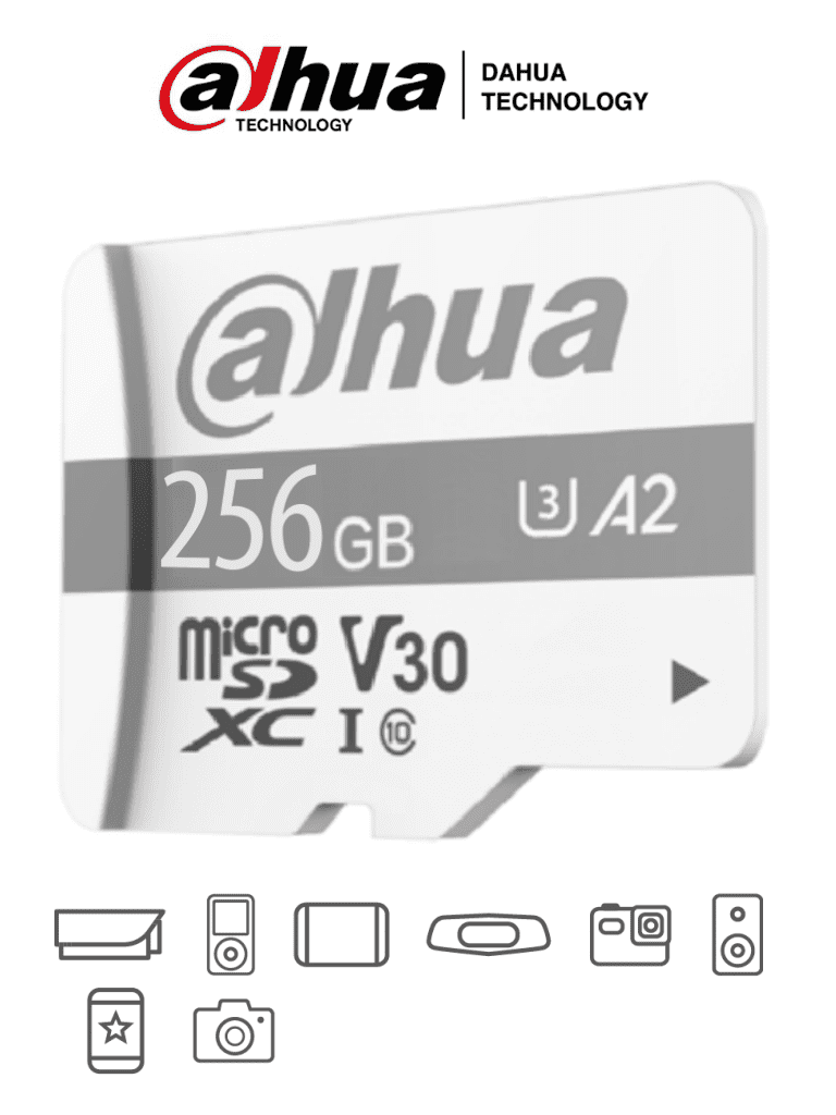 DAHUA TF-P100/256G - Dahua Memoria Micro SD de 256 GB UHS-I/ C10/U3/V30/A2