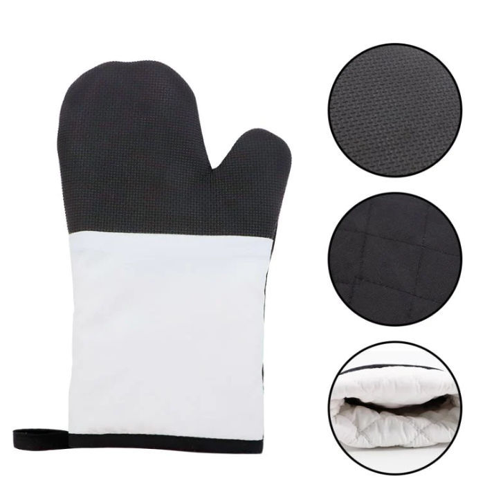 Thumbnail: Canvas Personalised Oven Glove with Rubber Patch, personalise with a name