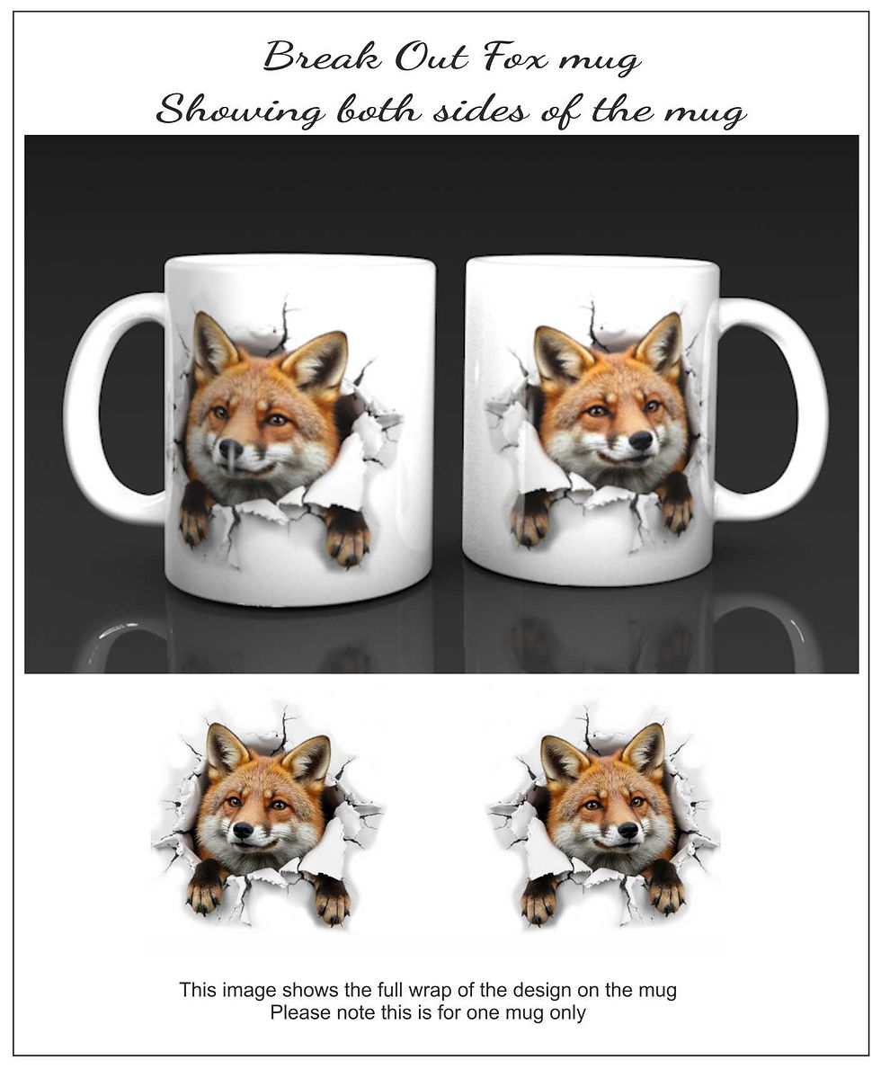 Break Out Fox Mug | Ceramic Fox Mug | Great Gift Idea