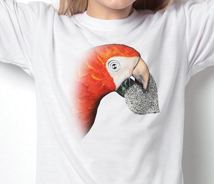 Children's T-Shirts Red Parrot Love