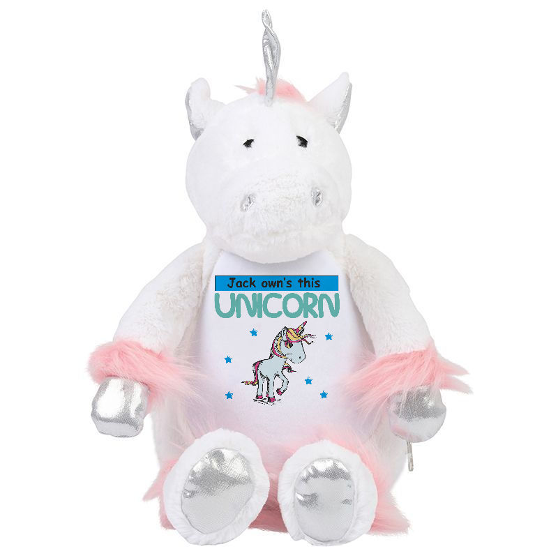 Thumbnail: Personalised Bears Mumbles Zippie Unicorn Bears | Personalise with any name | Two designs to choose from |