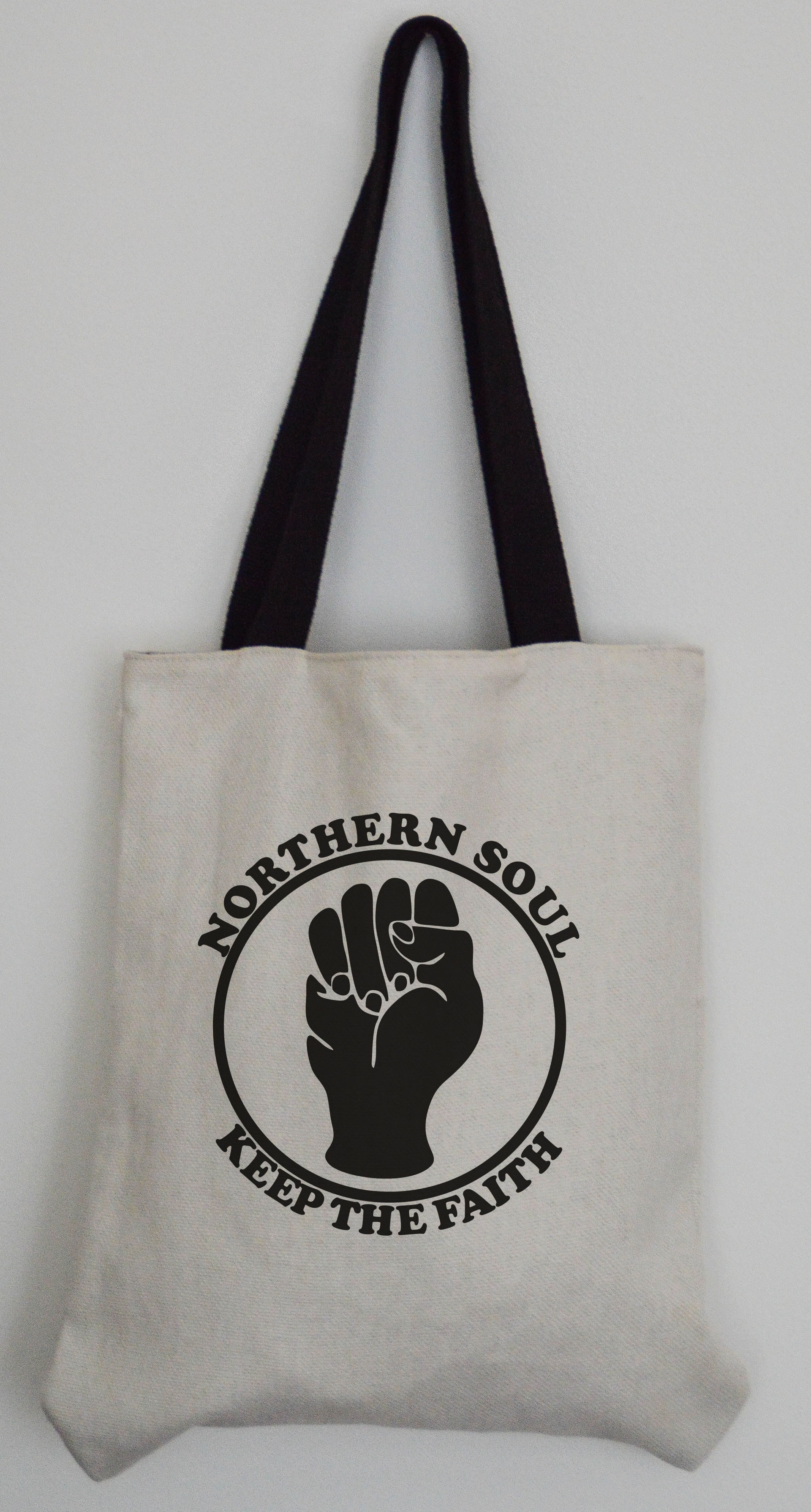 Black Northern Soul Tote Bag Keep The Faith