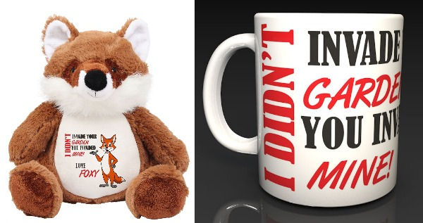 Mumbles Zippie the Red Fox I Didn't Invade Your Garden, Fox & Mug