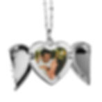 Personalised Angel Wings Heart Necklace Pendant