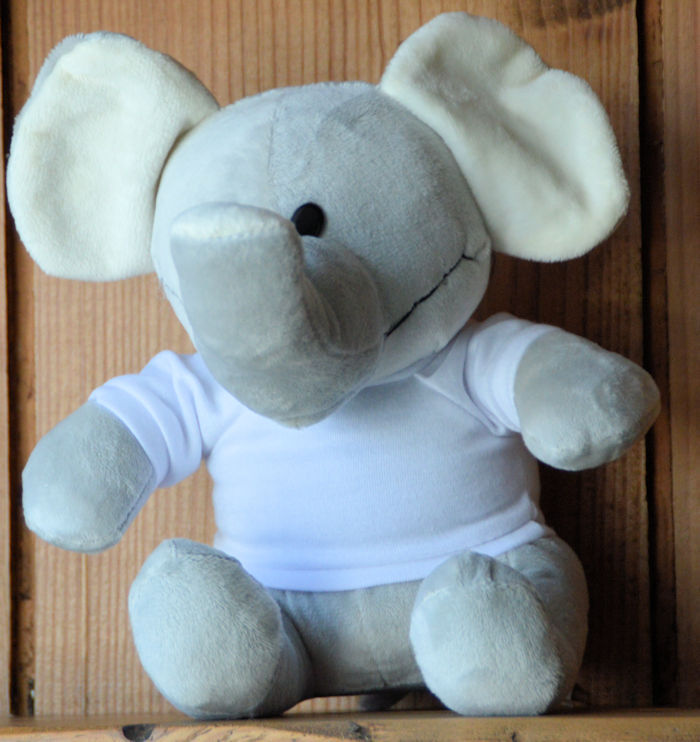 Thumbnail: Gorgeous Elephant Plush with T-Shirt Printed with any with a name