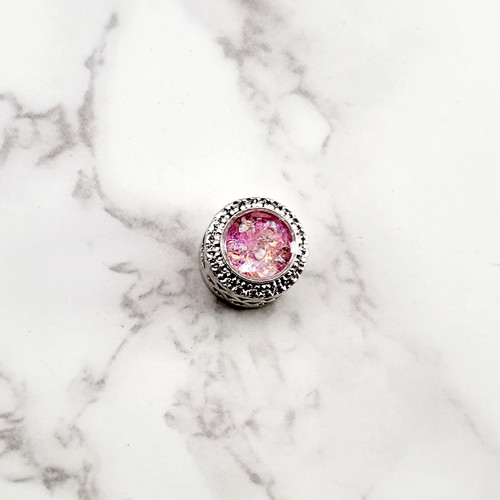 The Round Birthstone Breastmilk Charm Cumbria Life Casting