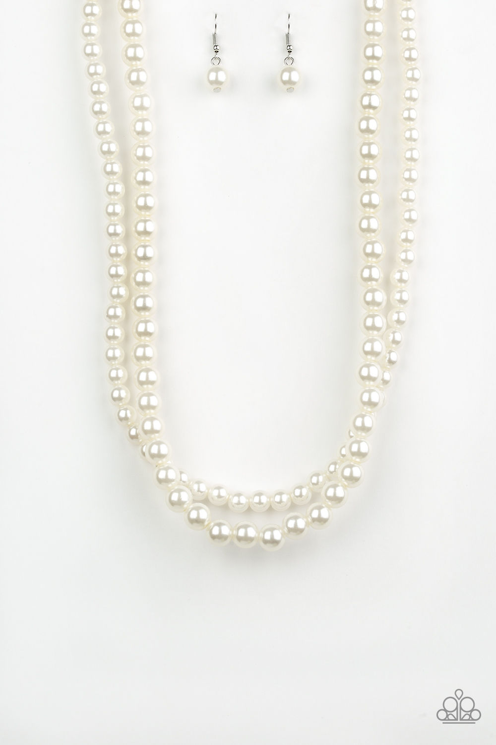 Woman Of The Century - White Paparazzi Necklace