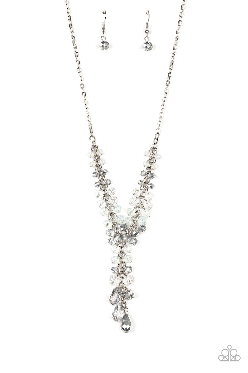 Iridescent Illumination - Silver Paparazzi Necklace