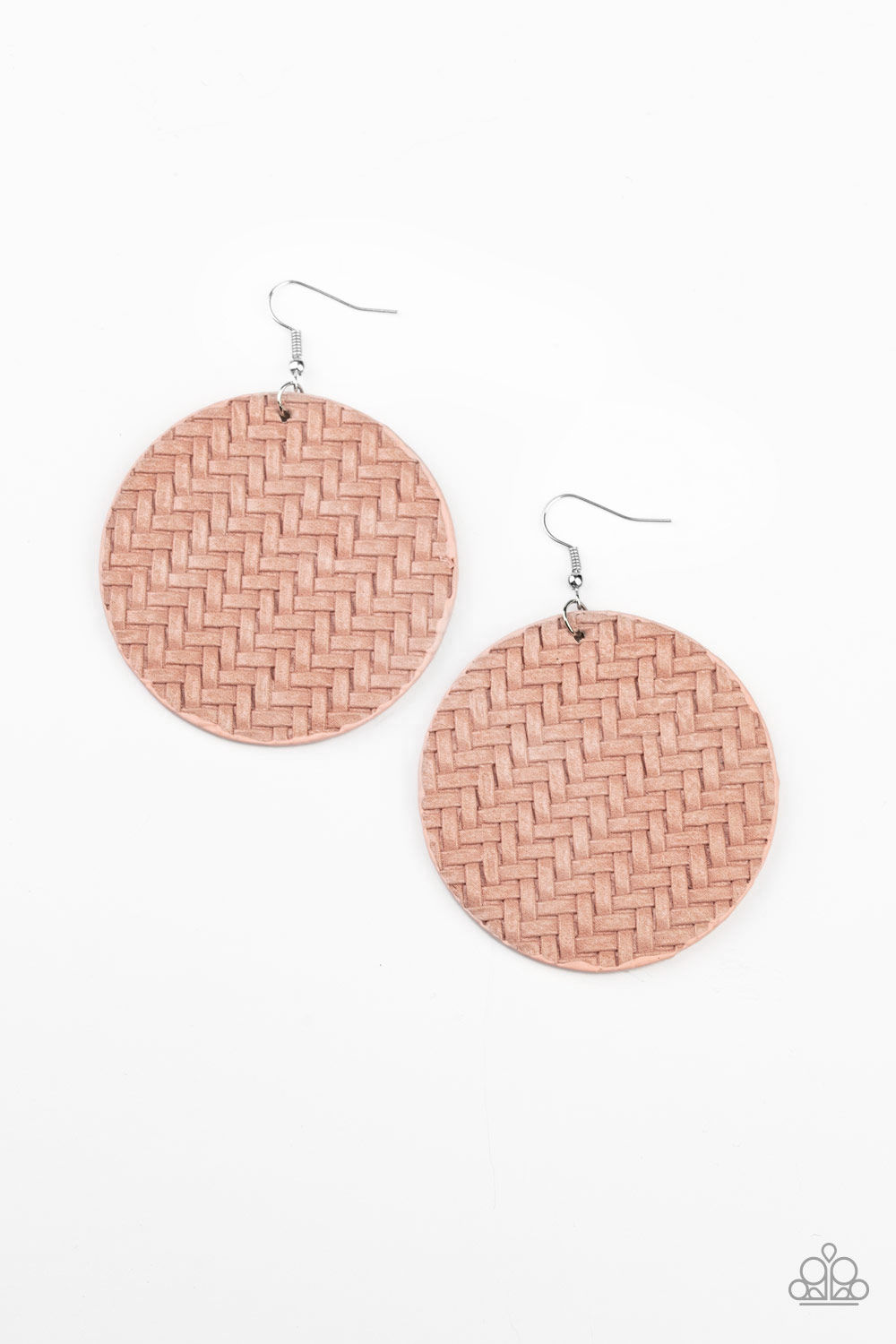 Plaited Plains - Pink Paparazzi Earrings