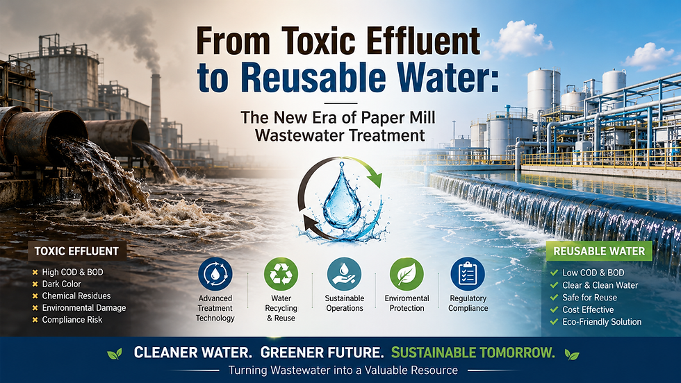 From Toxic Effluent to Reusable Water: The New Era of Paper Mill Wastewater Treatment