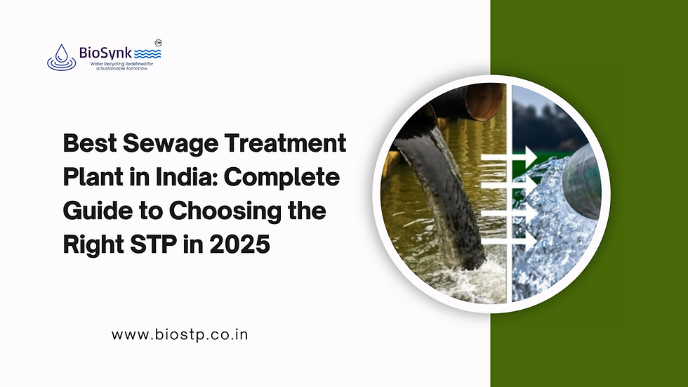 Best Sewage Treatment Plant in India: Complete Guide to Choosing the Right STP in 2025