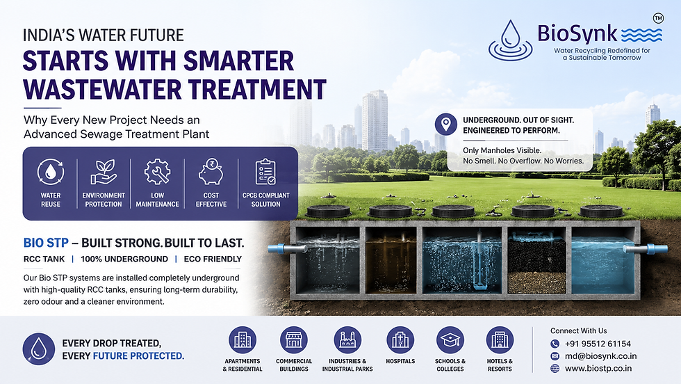 India's Water Future Starts with Smarter Wastewater Treatment: Why Every New Project Needs an Advanced Sewage Treatment Plant