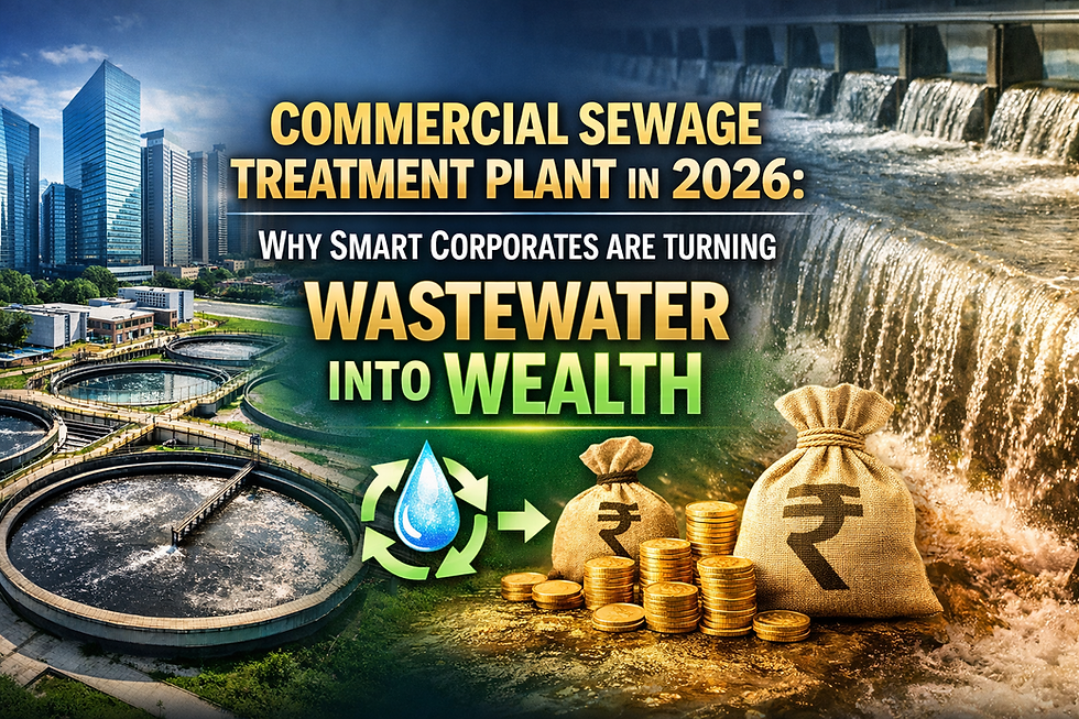 Commercial Sewage Treatment Plant in 2026: Why Smart Corporates Are Turning Wastewater Into Wealth
