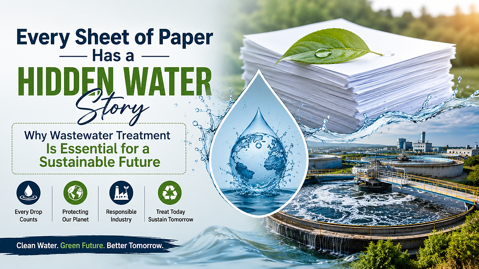 Every Sheet of Paper Has a Hidden Water Story: Why Wastewater Treatment Is Essential for a Sustainable Future