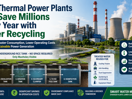 How Thermal Power Plants Can Save Millions Every Year with Water Recycling: Reduce Freshwater Consumption, Lower Operating Costs & Achieve Sustainable Power Generation