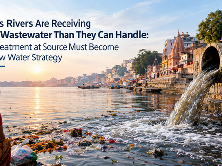 India’s Rivers Are Receiving More Wastewater Than They Can Handle: Why Treatment at Source Must Become the New Water Strategy