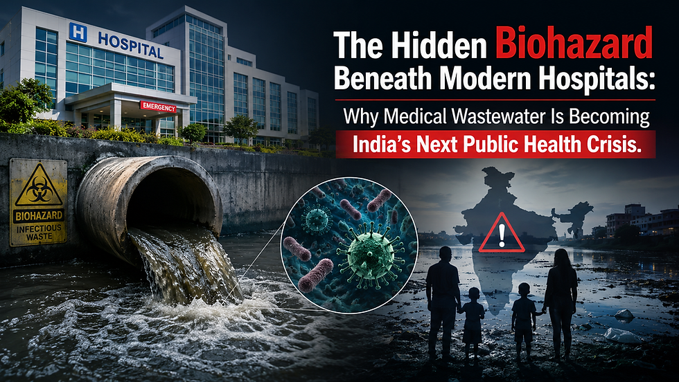 The Hidden Biohazard Beneath Modern Hospitals: Why Medical Wastewater Is Becoming India’s Next Public Health Crisis