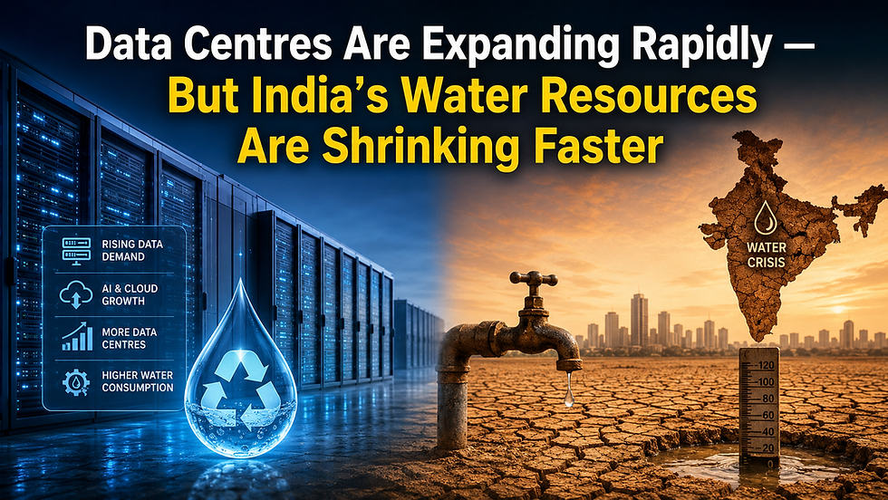 Data Centres Are Expanding Rapidly — But India’s Water Resources Are Shrinking Faster