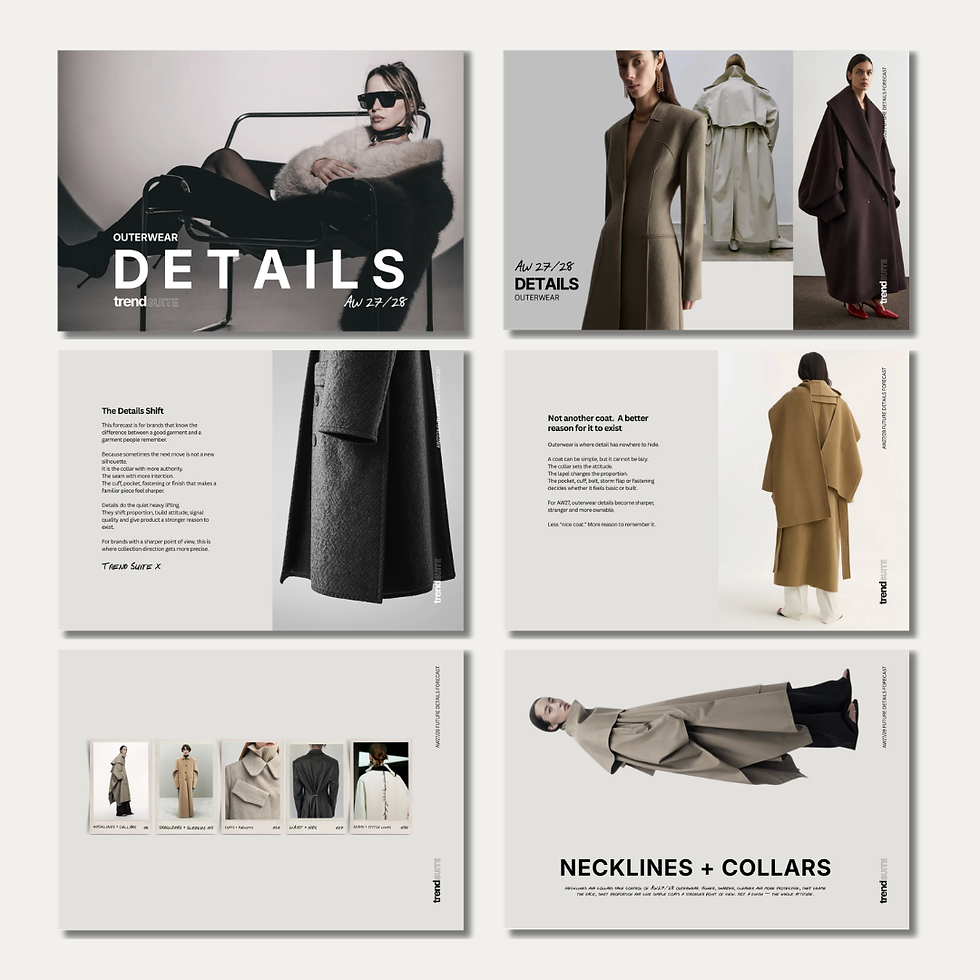 Thumbnail: Autumn Winter 2027-28 Womenswear Outerwear Details Forecast