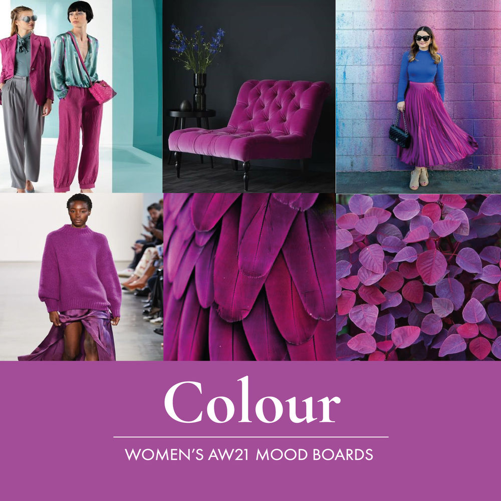 AUTUMN/WINTER 2021/2022 WOMEN'S COLOUR TRENDS - MOOD BOARDS