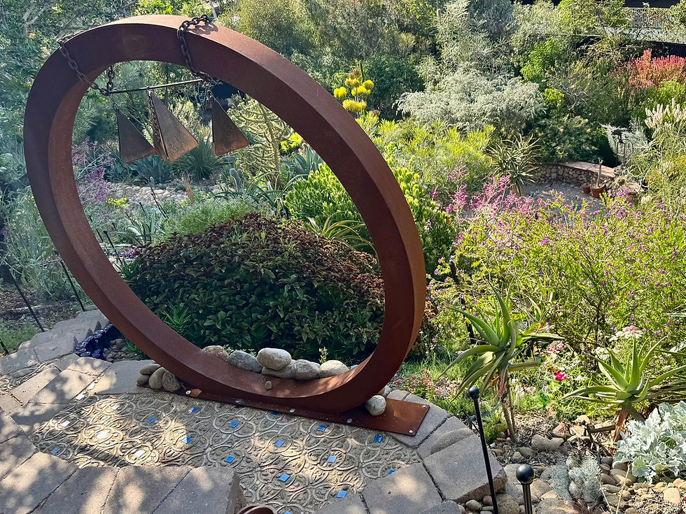 Looking down into the lower garden.