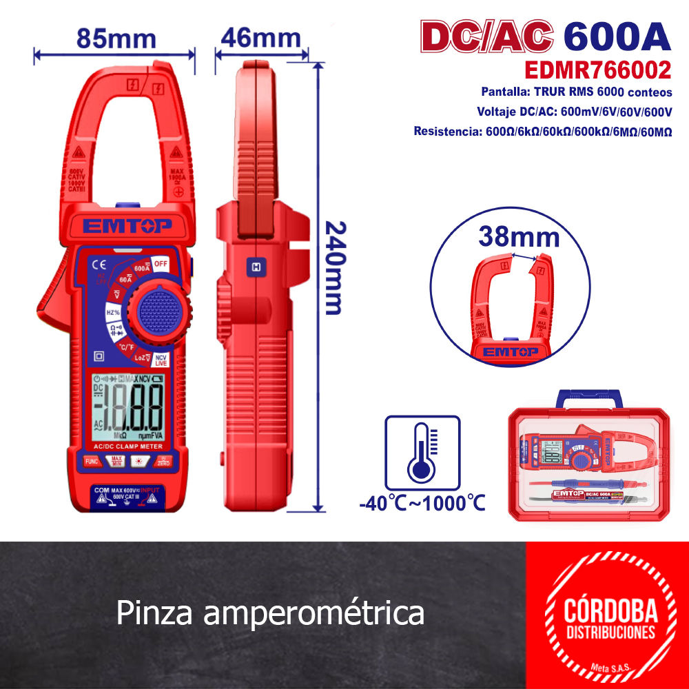 Pinza amperométrica 600A EDMR766002