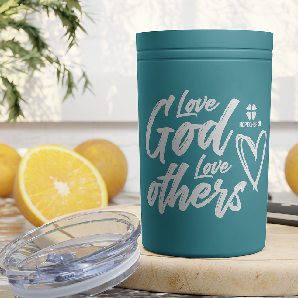Thumbnail: "Love God Love Others" Vacuum Tumbler & Insulator, 11oz. 