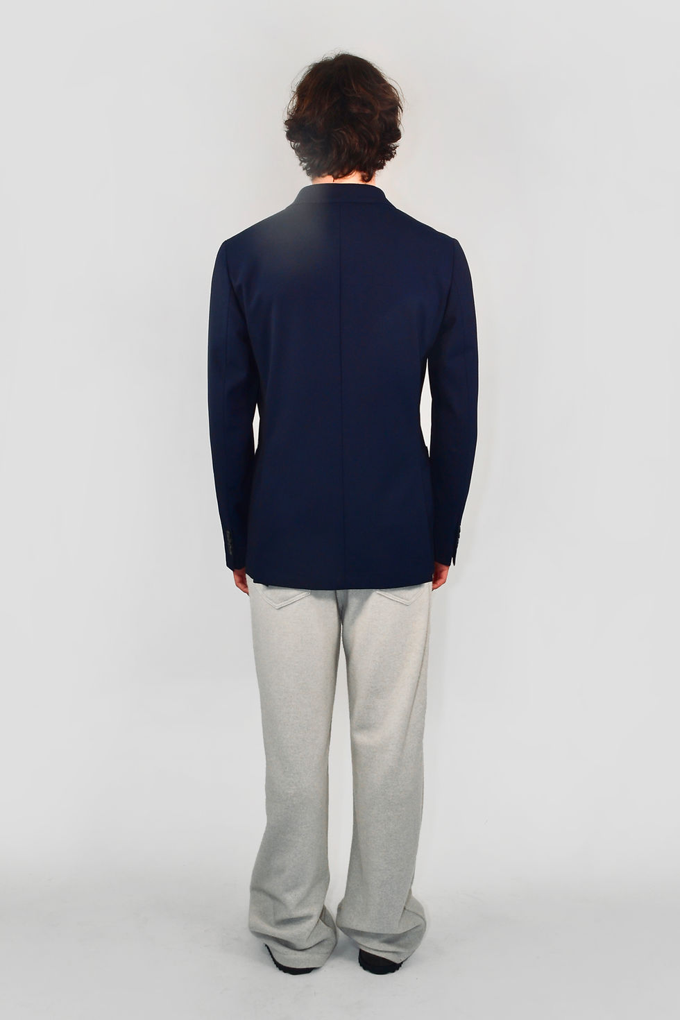 Miniature : Blazer bleu classique Renoma croisé