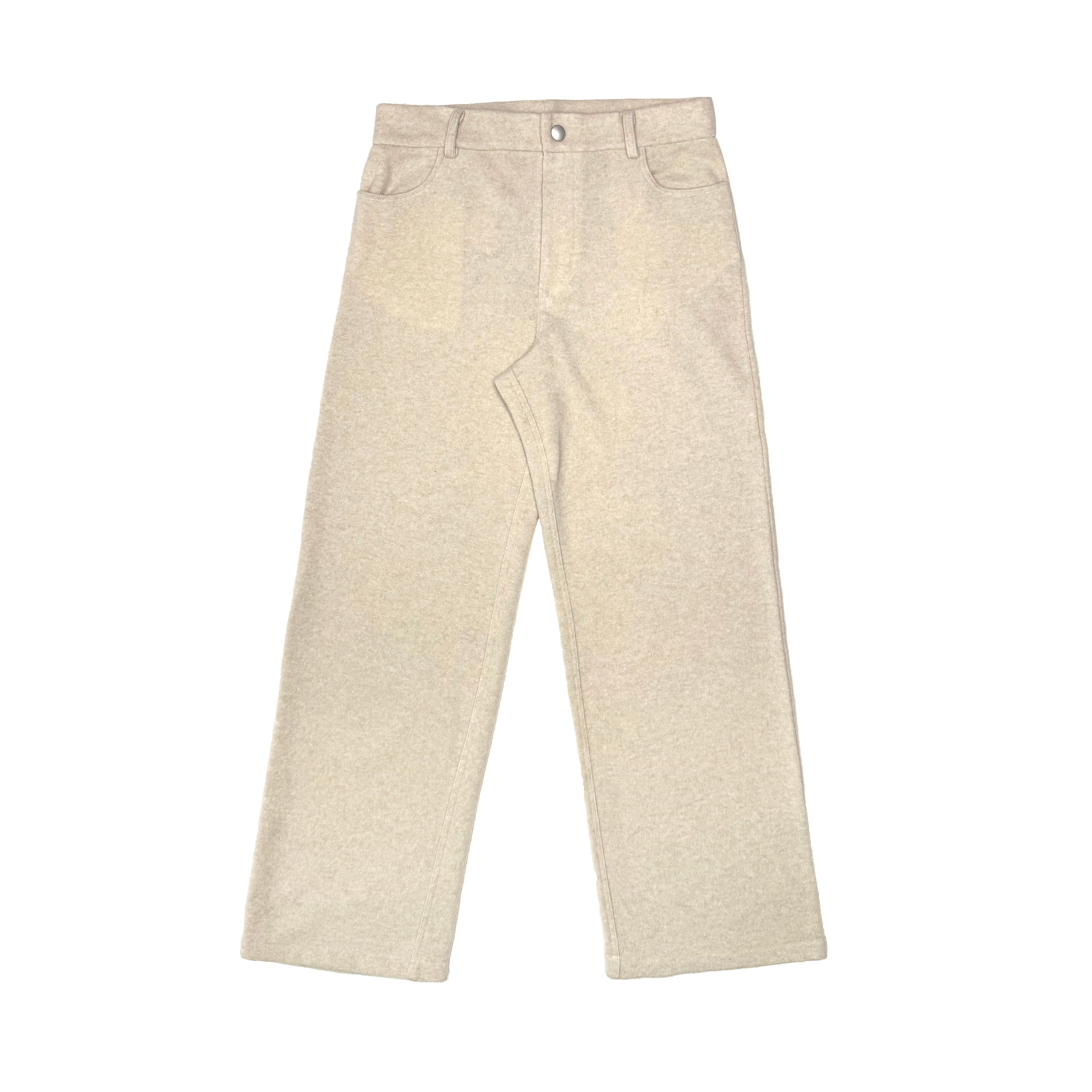 Beige wool trousers