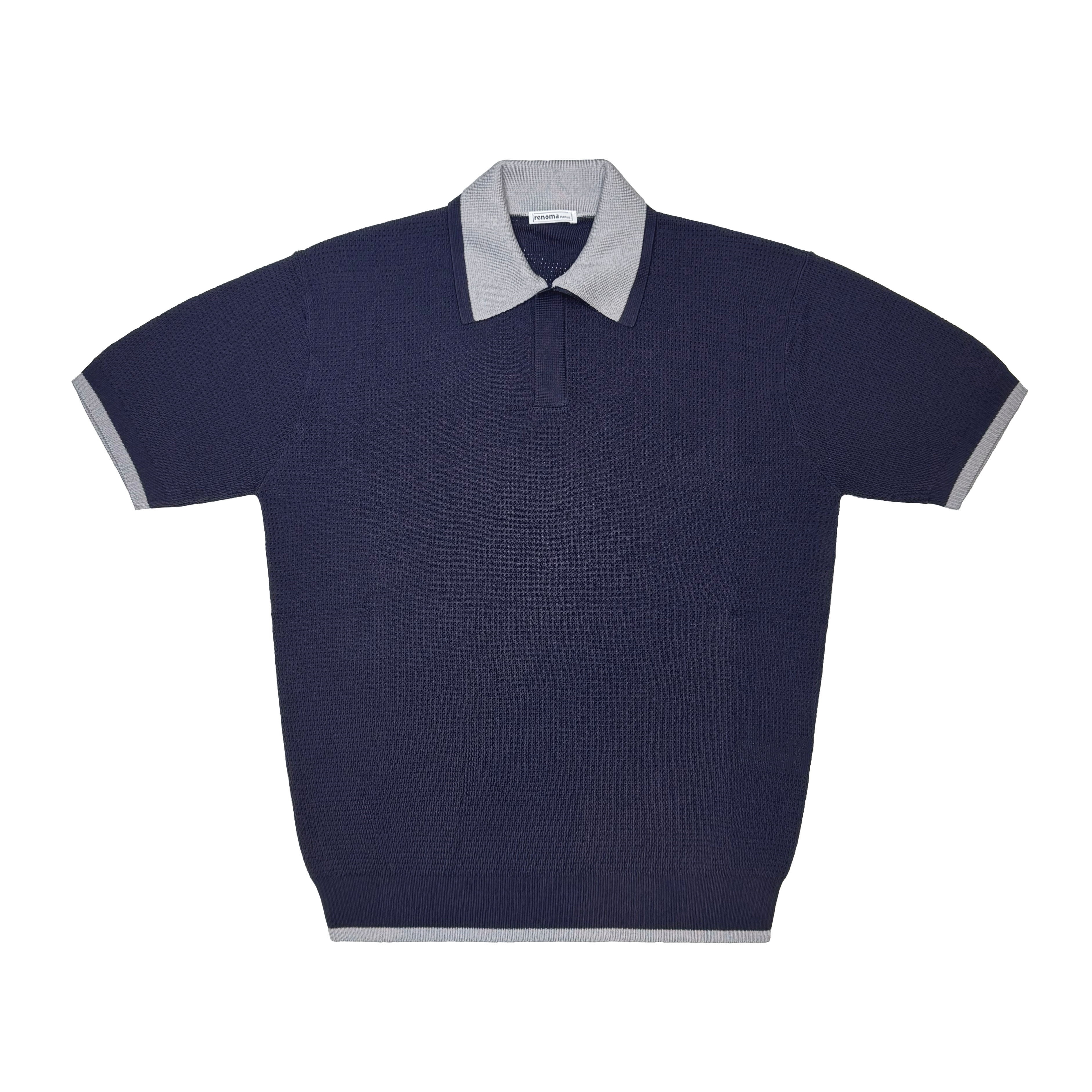 Polo tricoté à double col