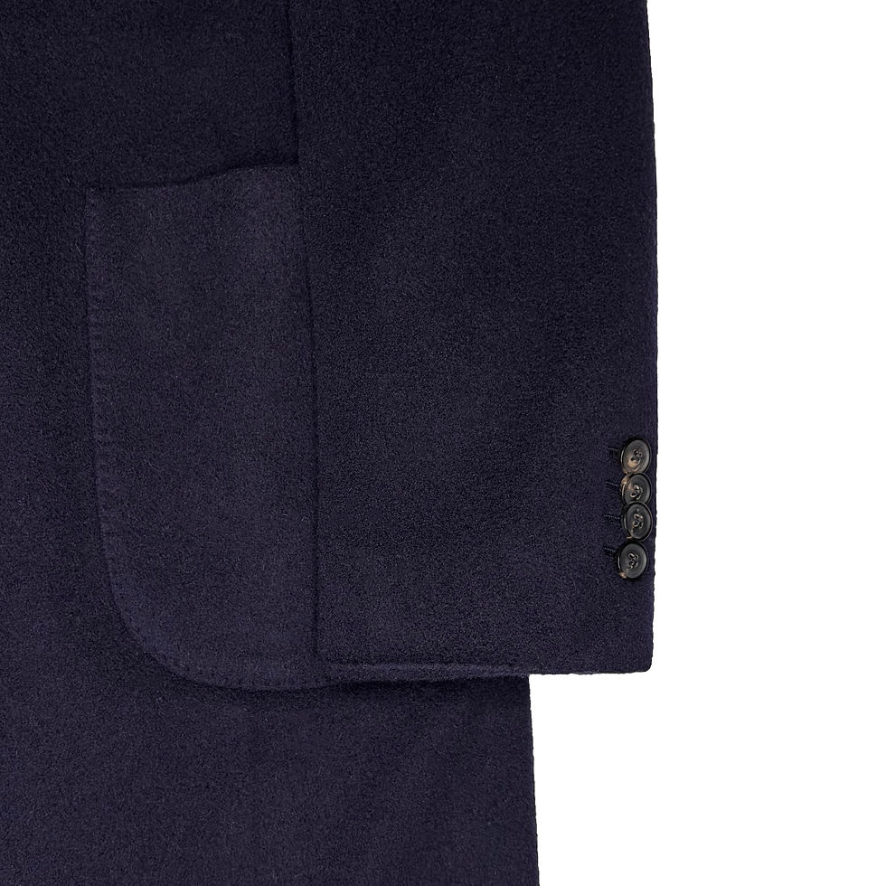 Miniature : Manteau en laine bleu nuit