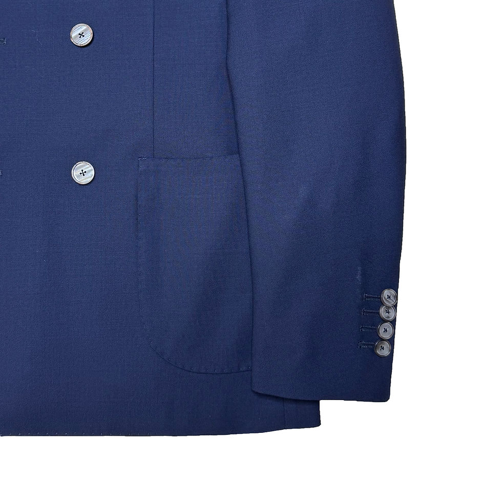 Miniature : Blazer bleu classique Renoma croisé