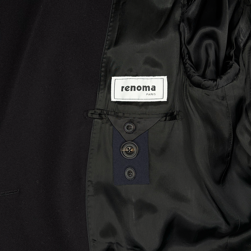 Miniature : Manteau cachemire noir croisé