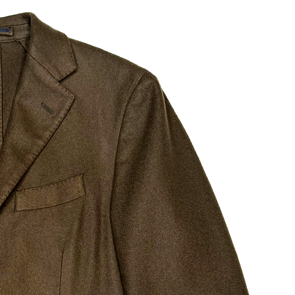 Miniature : Blazer en laine cachemire olive