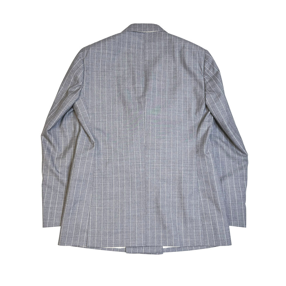 Miniature : Costume croisé gris clair rayé