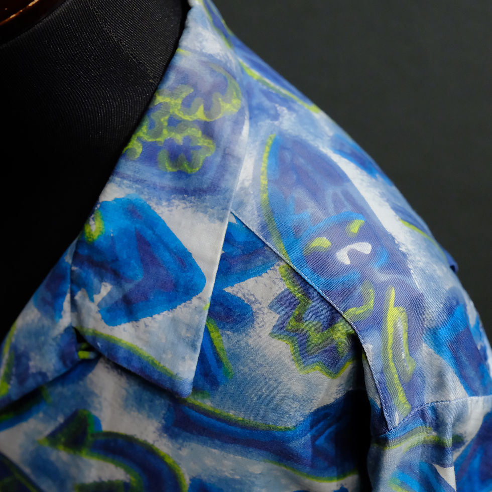 サムネイル： 1960s Vintage "Short Boxy" Hawaiian Shirt L