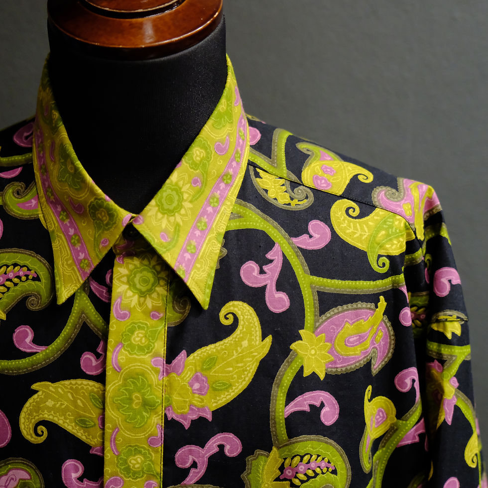 サムネイル： 1980-1990s Vintage "Paisley" Shirt Made in ITALY L-XL
