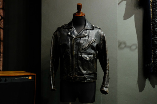 vintage leather  riders jacket